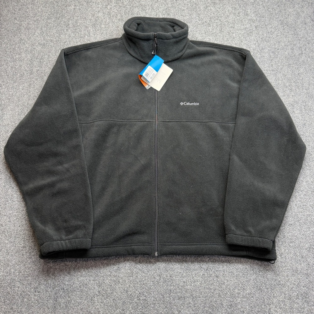 NWT Columbia Lone Ridge Full Zip Fleece Jacket Mens XXL Grey Outdoor